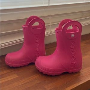 Croc Rain Boots - Pink